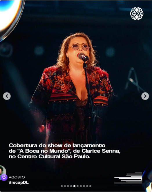 Clarice Senna performs at Centro Cultural São Paulo